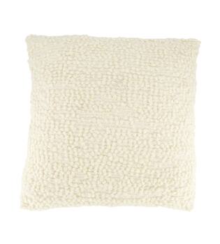 Cushion square boucle polyester 45x45x8cm - White
