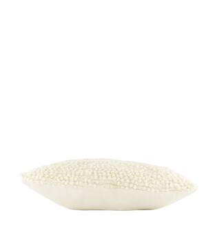 Cushion square boucle polyester 45x45x8cm - White