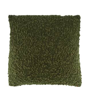 Cushion square boucle polyester 45x45x8cm - Green