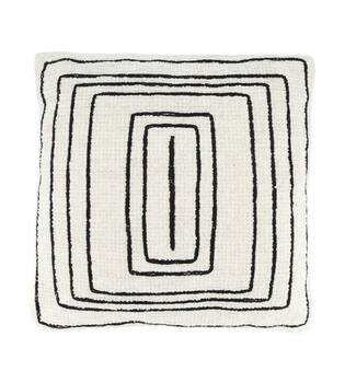 Cushion square embroidery chenille cotton 45x45x8cm