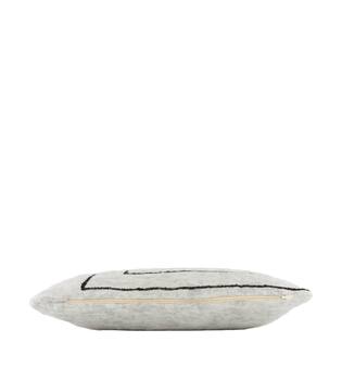 Cushion rectangular striped acrylic 50x30x8cm - Grey