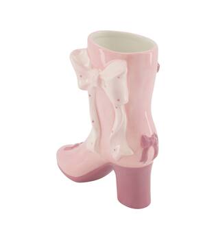 Vase shoe ceramic 19.5x8.5x23cm - Pink