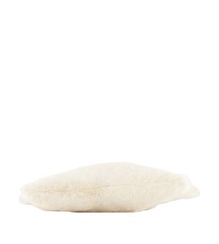 Cushion star furry polyester 45x45x8cm - White