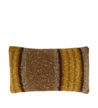 Cushion rectangular teddy polyester 50x30x8cm - Brown