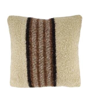 Cushion square teddy polyester 45x45x8cm - Cream
