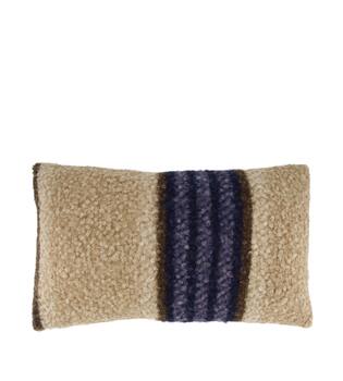 Cushion rectangular teddy polyester 50x30x8cm - Blue