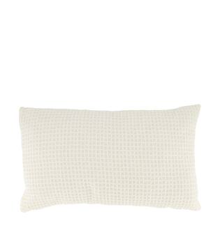 Cushion rectangular chenille polyester 50x30x8cm - White