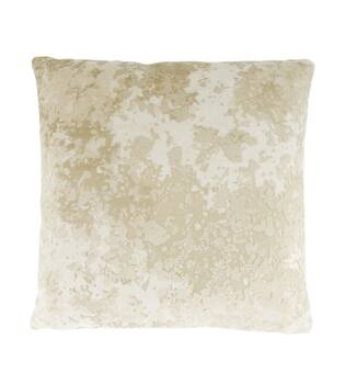 Cushion square polyester with print 45x45x8cm - Cream