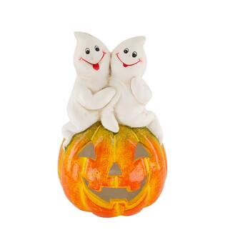 Tealight candle pumpkin magnesium 25x25x38cm - Orange