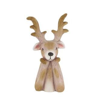Figurine reindeer ceramic 14x9.5x22.5cm - Brown