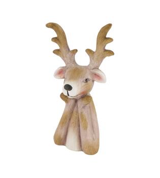 Figurine reindeer ceramic 14x9.5x22.5cm - Brown