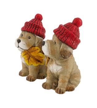 Figurine dog ceramic 11x13.5x19.5cm  - Brown
