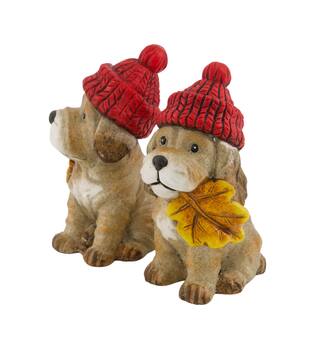 Figurine dog ceramic 11x13.5x19.5cm  - Brown