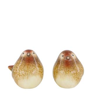 Figurine bird ceramic 9x13.5x11.5cm  - Brown