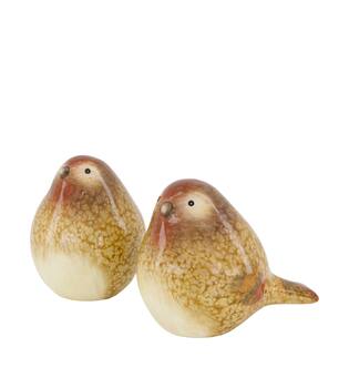 Figurine bird ceramic 9x13.5x11.5cm  - Brown
