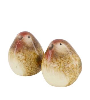 Figurine bird ceramic 7x9.5x8cm  - Brown