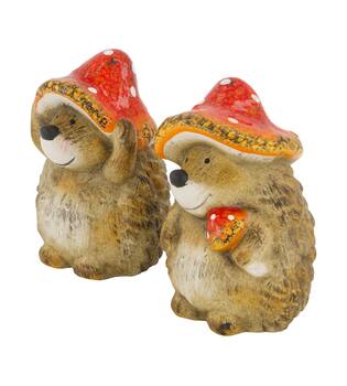 Figurine hedgehog ceramic 9.5x9.5x13cm  - Brown