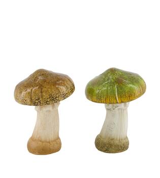 Mushroom ceramic 13x13x19cm - Green