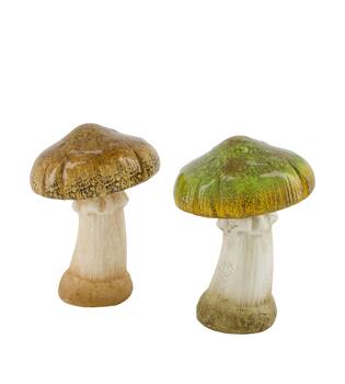 Mushroom ceramic 13x13x19cm - Green