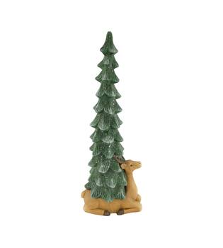 Figurine reindeer tree magnesium 24x15.5x61cm - Multi