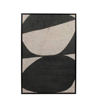 Wall art rectangular organic shapes canvas with frame 62.6x4.3x92.6cm