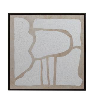 Wall art rectangular plaster canvas with frame 70x4.3x70cm
