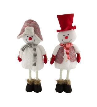 Figurine snowman fabric 24x10x60cm A/2