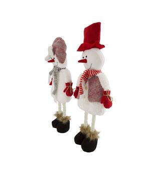 Figurine snowman fabric 24x10x60cm A/2
