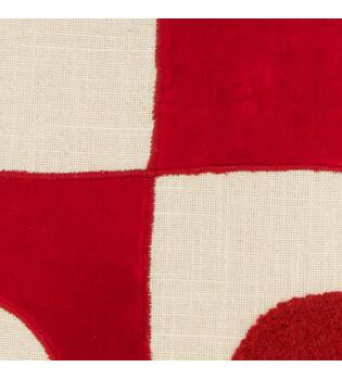 Cushion square hearts cotton 45x45x8cm