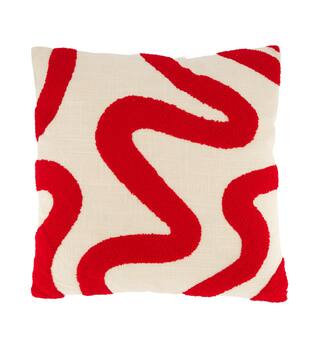 Cushion square with embroidery cotton 45x45x8cm