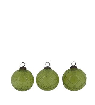 Bauble glass 7.75x7.75x7.75cm A/3