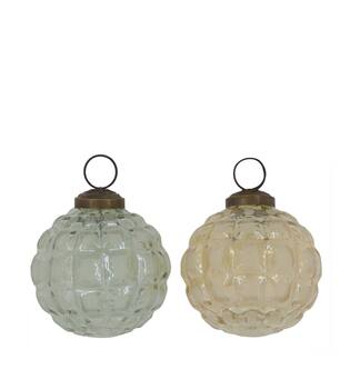 Bauble glass 7.75x7.75x7.75cm C/2
