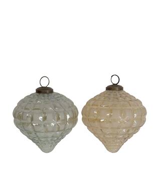 Bauble glass 12.75x12.75x12.75cm  - Multi