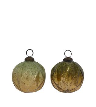 Bauble glass 7.75x7.75x7.75cm  - Multi
