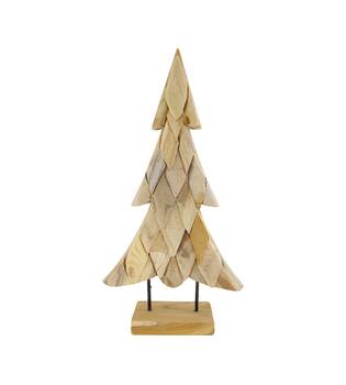Statue tree teak wood 32x12x58cm