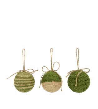 Bauble jute 9x9x9cm A/3