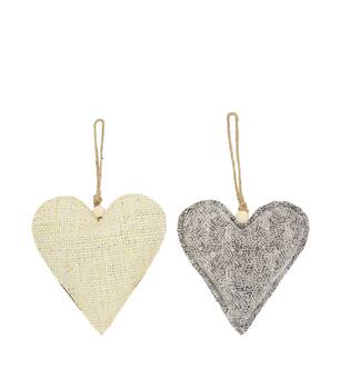 Hanger heart fabric 16x4x17cm A/2