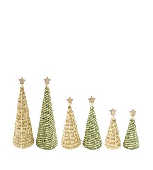 Statue tree paper rope 20.5x20.5x58cm - Natural