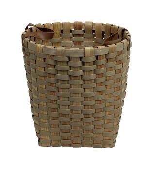 Basket square chip wood 38x38x38cm  - Cream