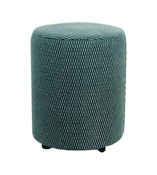 Pouf round poplar wood fabric 38x38x48cm