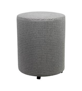 Pouf round poplar wood fabric 38x38x48cm