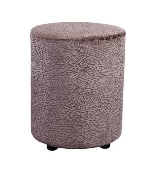Pouf round poplar wood fabric 38x38x48cm