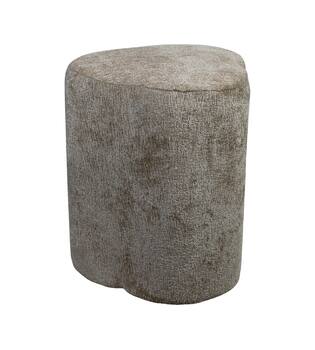Pouf organic poplar wood fabric 38x38x48cm