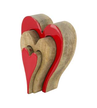Heart mango wood 13x3x16cm - Natural