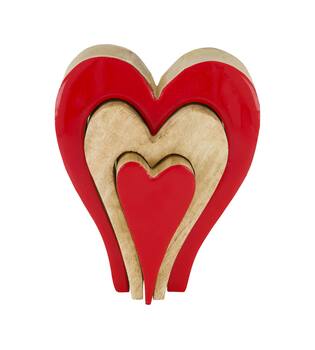 Heart mango wood 16x4x20cm