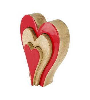 Heart mango wood 16x4x20cm
