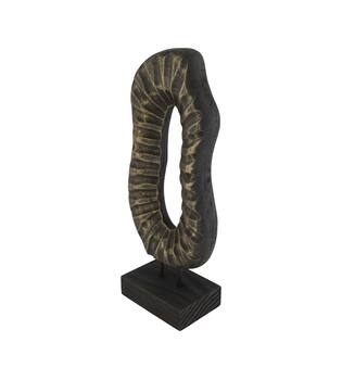 Statue organic paulownia wood 16x9x38cm