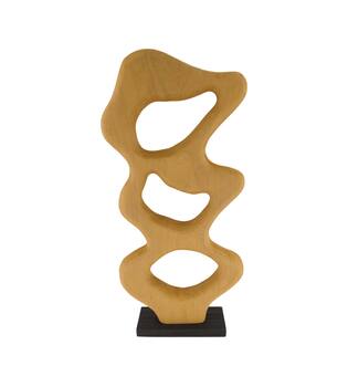 Statue organic paulownia wood 28x9x58cm - Brown