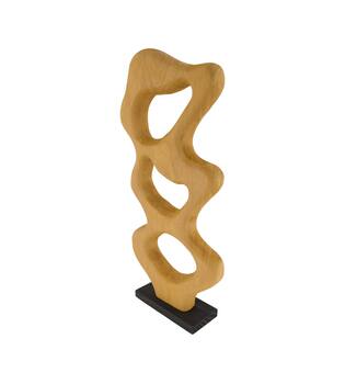 Statue organic paulownia wood 28x9x58cm - Brown