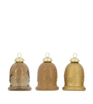 Bauble clock recycled glass 6.4x6.4x10cm C/3